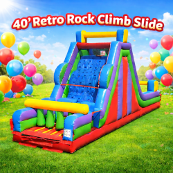 40' Retro Rock Climb Slide (Dry Only)
