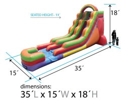 Dimensions 1765314856 18' Patchwork Riptide (Wet/Dry)
